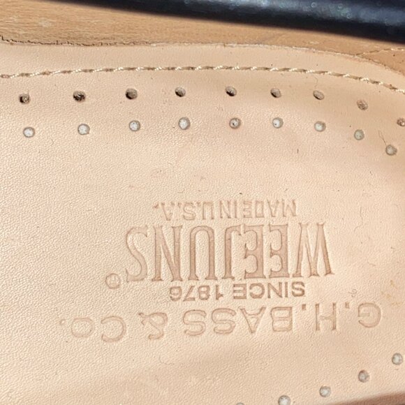 G.H. Bass & Co. Weejuns Tassel Loafers Black Leather Men’s Size 10 D - Picture 7 of 15